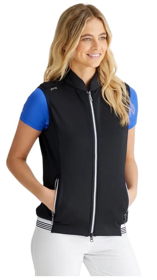 PING Dot Fleece damska kamizelka, czarna
