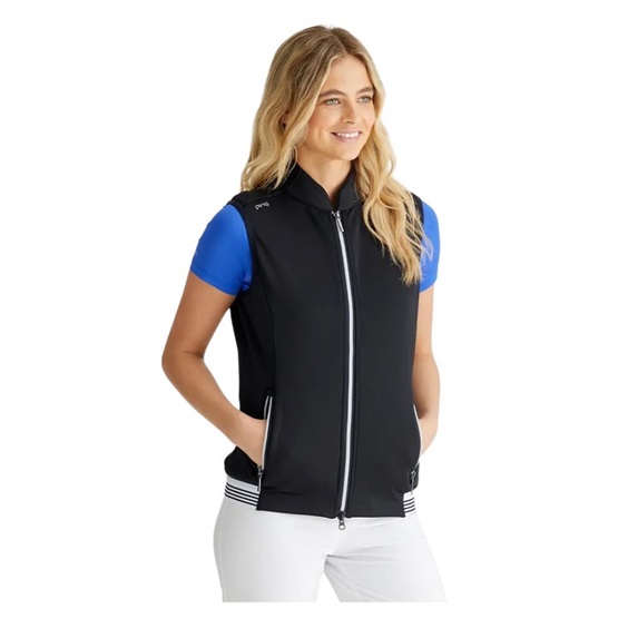 PING Dot Fleece damska kamizelka, czarna