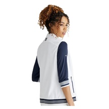 PING Dot Fleece damska kamizelka, biało/granatowa
