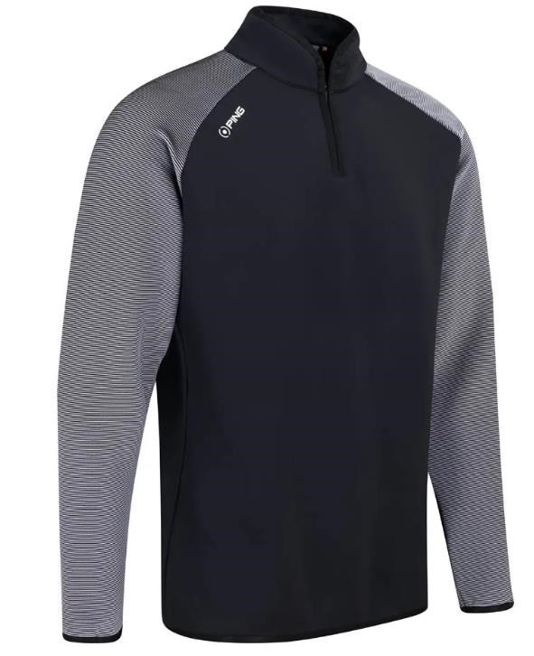 Ping Strio Performance Midlayer męska bluza, czarno/biała