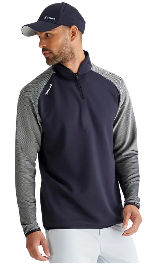 Ping Strio Performance Midlayer męska bluza, czarno/biała