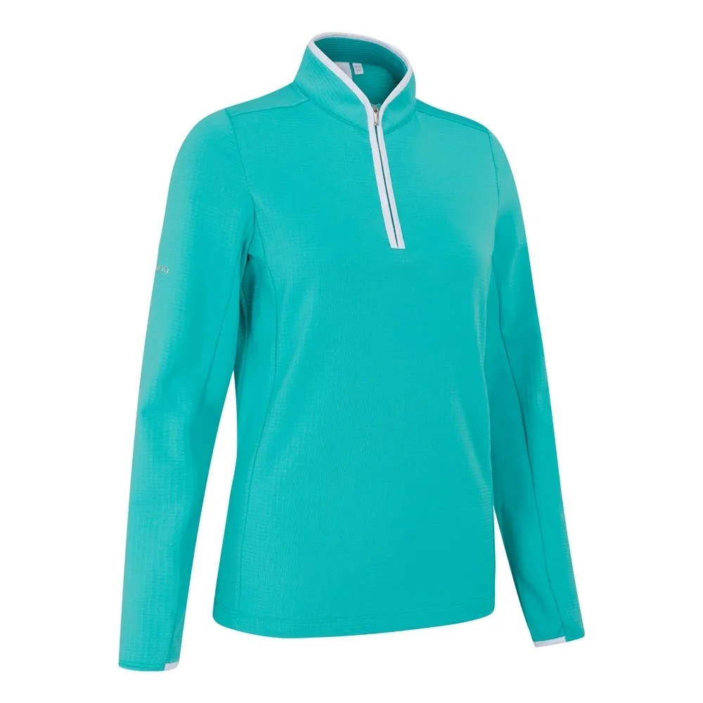 Ping Abigale Performance Fleece damska bluza, turkusowa
