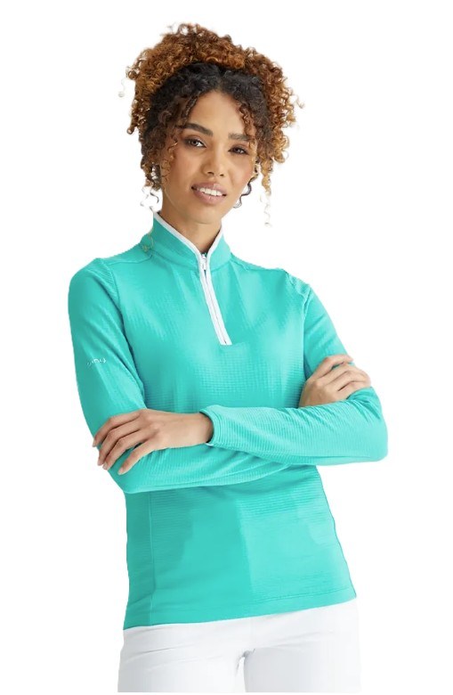 Ping Abigale Performance Fleece damska bluza, turkusowa