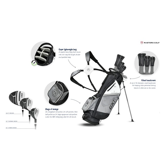 Masters GX1 Gts męski zestaw golfowy, grafit