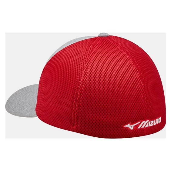 Mizuno Fitted Meshback męska czapka z daszkiem, czerwono/granatowa