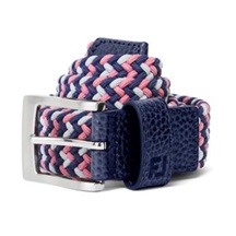 FootJoy Braided pasek męski, dark denim/pink lemonade/skyway