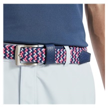 FootJoy Braided pasek męski, dark denim/pink lemonade/skyway