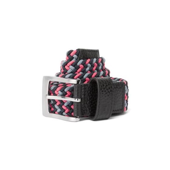 FootJoy Braided pasek, black/flint/hibiscus
