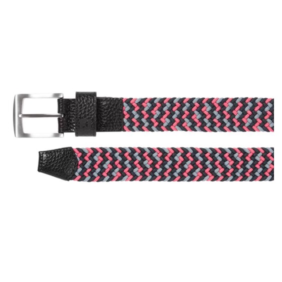 FootJoy Braided pasek, black/flint/hibiscus