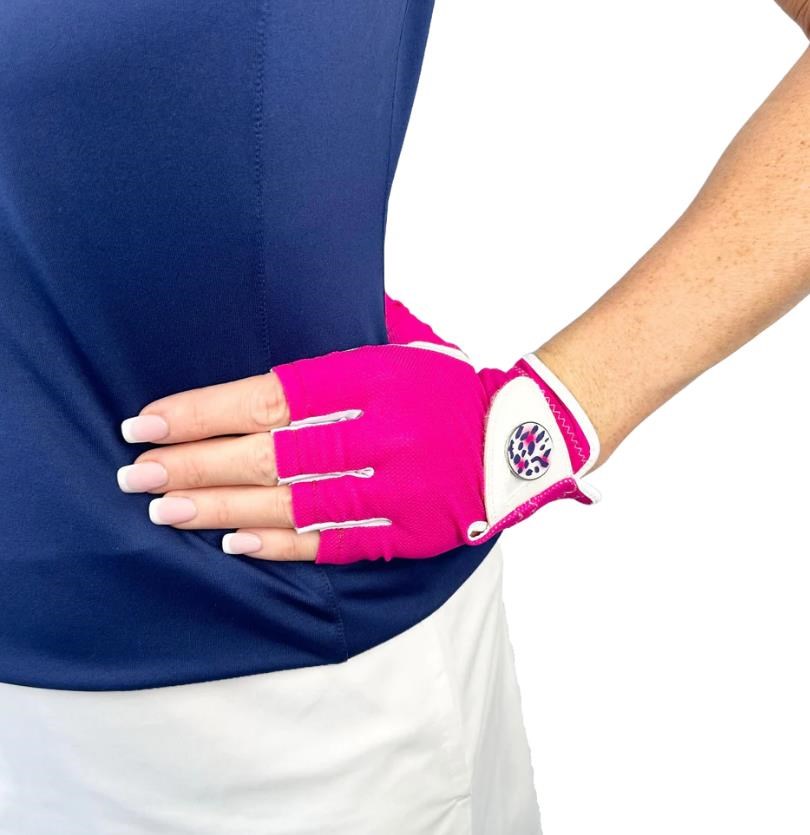 Best of Golf America Half Finger damska rękawica golfowa, różowa