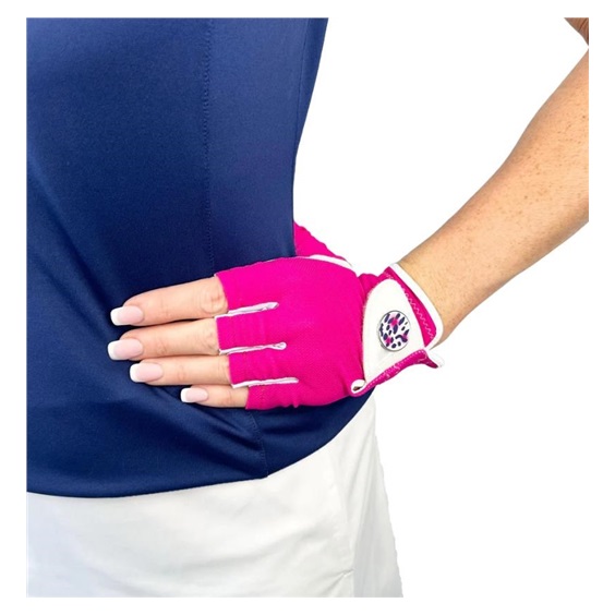 Best of Golf America Half Finger damska rękawica golfowa, różowa