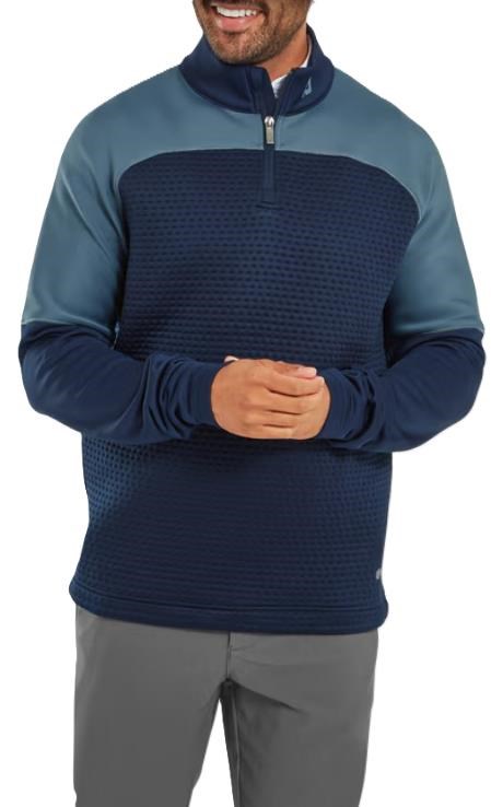 FootJoy ThermoSeries Jacquard Midlayer męska bluza, navy slate