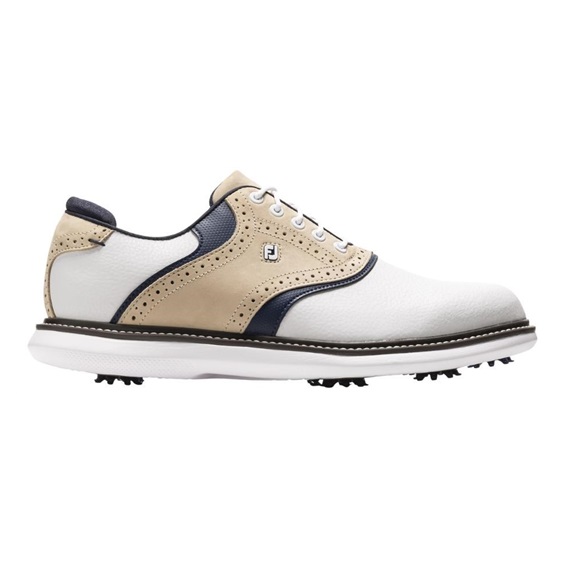 FootJoy Traditions męskie buty golfowe, biało/beżowe