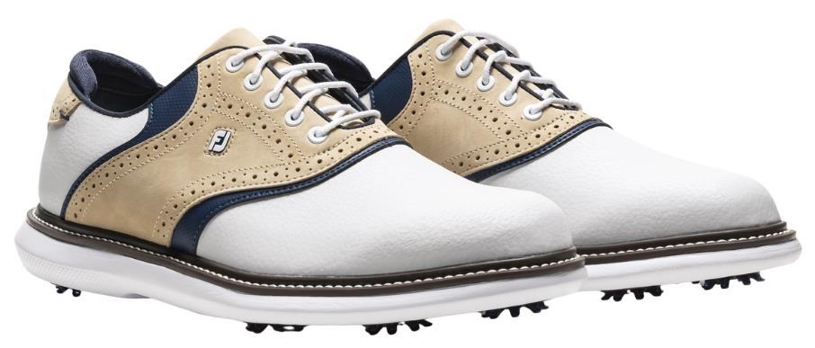FootJoy Traditions męskie buty golfowe, biało/beżowe