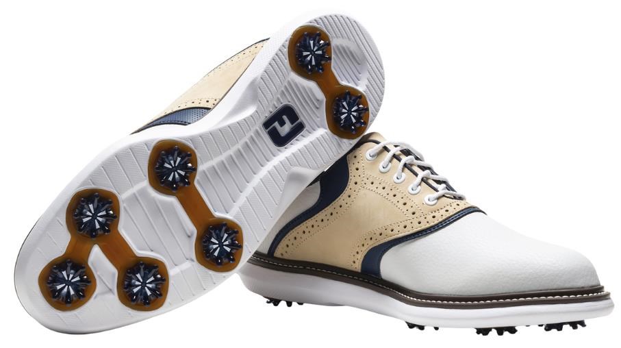FootJoy Traditions męskie buty golfowe, biało/beżowe