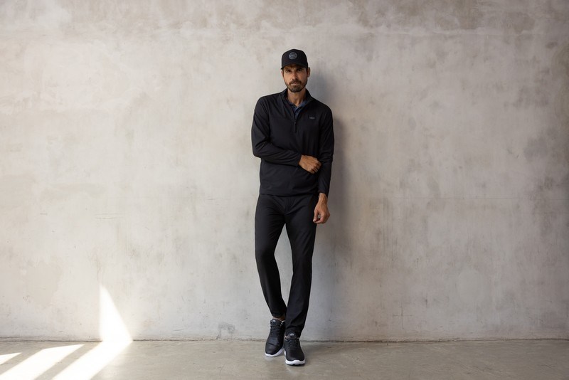 Travis Mathew Wanderlust quater zip męska kurtka, czarna