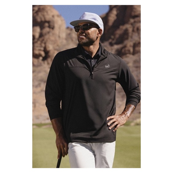 Travis Mathew Wanderlust quater zip męska kurtka, czarna