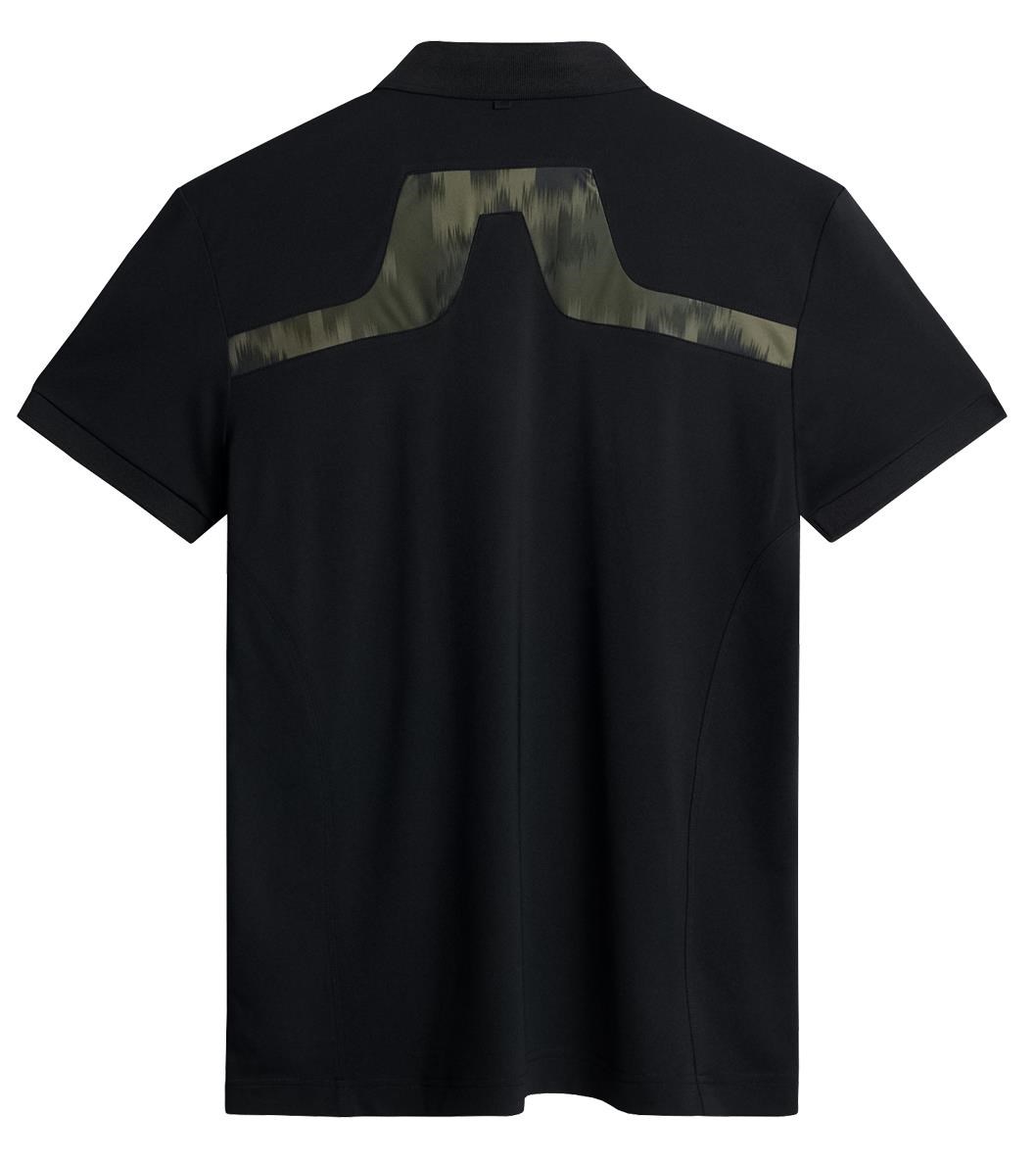 J.Lindeberg KV Print męskie polo, czarne