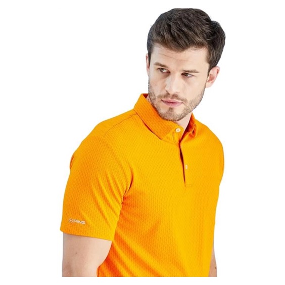 PING Hershel męskie polo, sunburst multi
