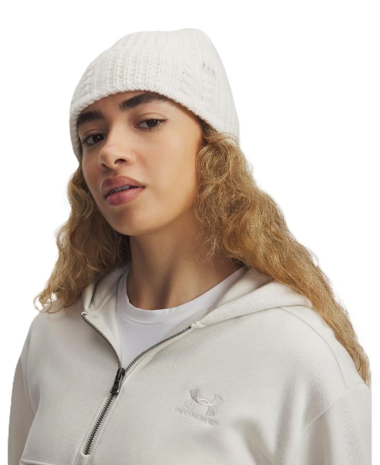 Under Armour Halftime Cable Knit damska czapka zimowa, stone/khaki base