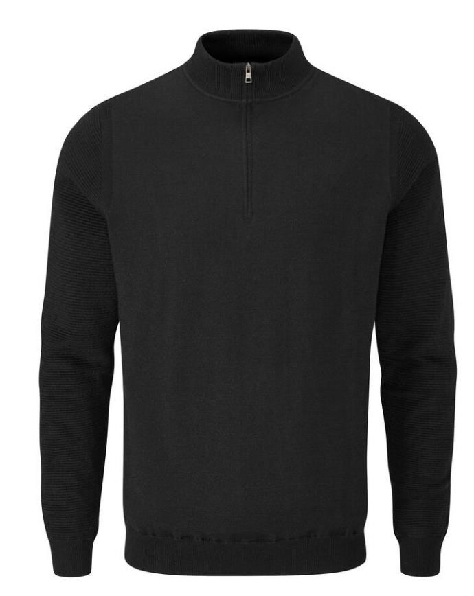 Ping Croy Lined Half Zip męski sweter, czarny