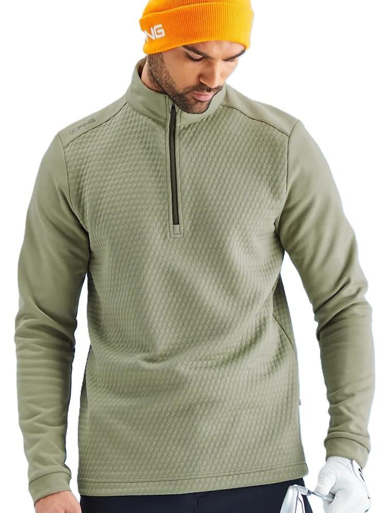 Ping Nolan Quarter Zip Fleece męska bluza, lichen
