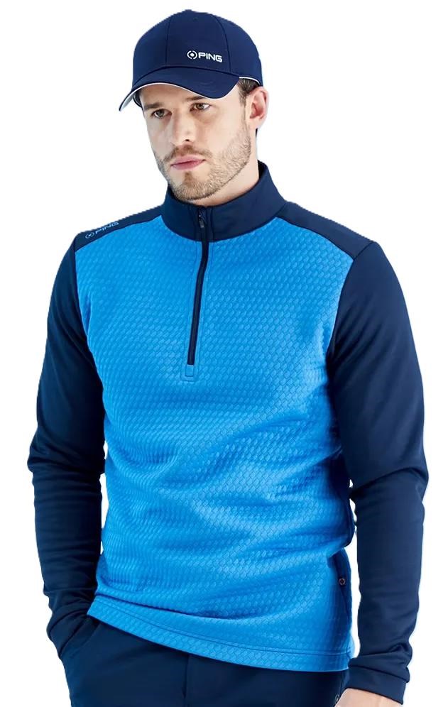 Ping Nolan Quarter Zip Fleece męska bluza, niebiesko/granatowa