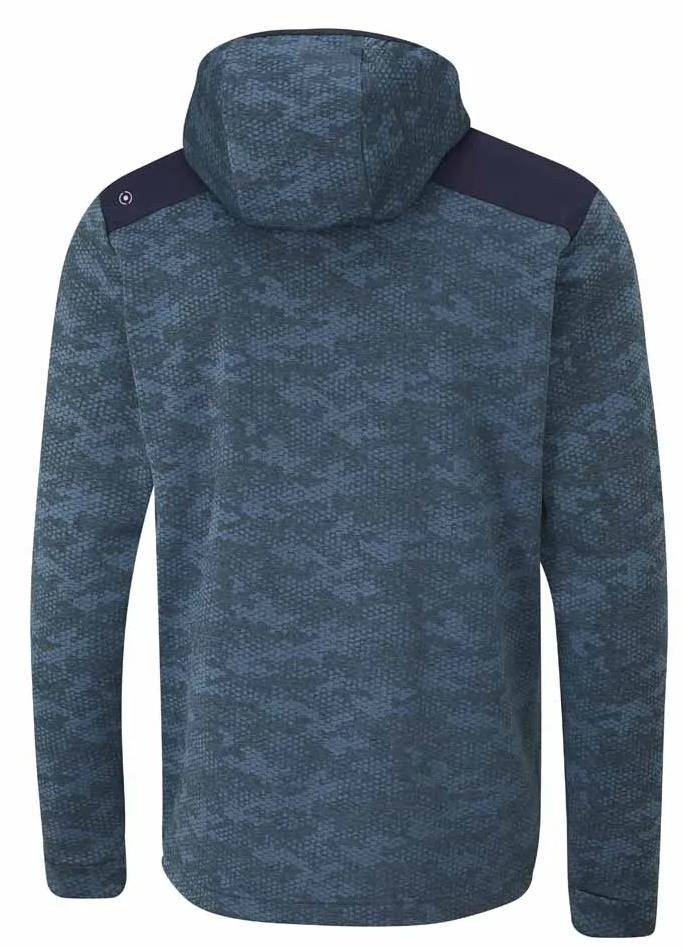 Ping Nexa Hooded half zip fleece męska bluza, blue fusion/navy