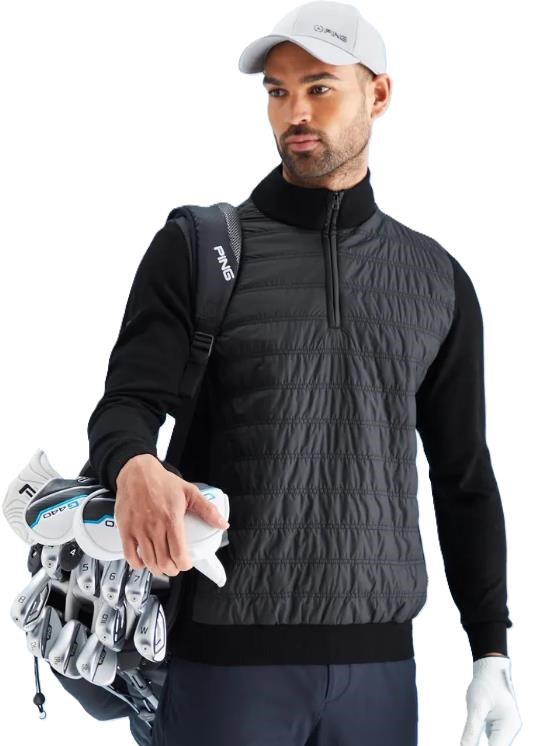 Ping Connell Hybrid męski sweter, czarna