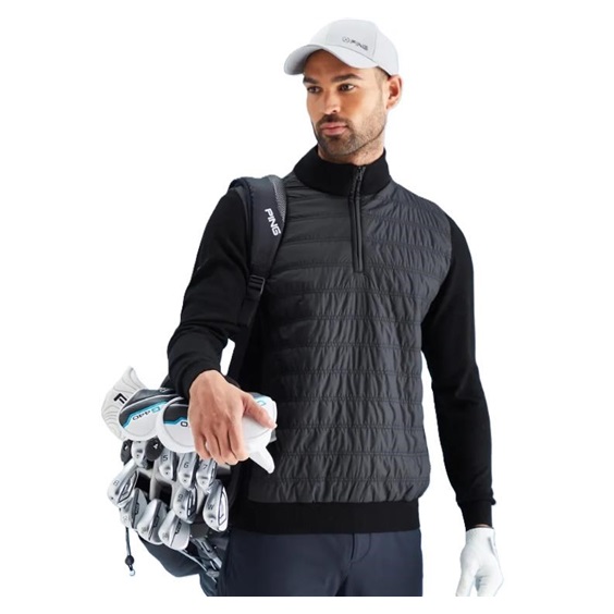 Ping Connell Hybrid męski sweter, czarna