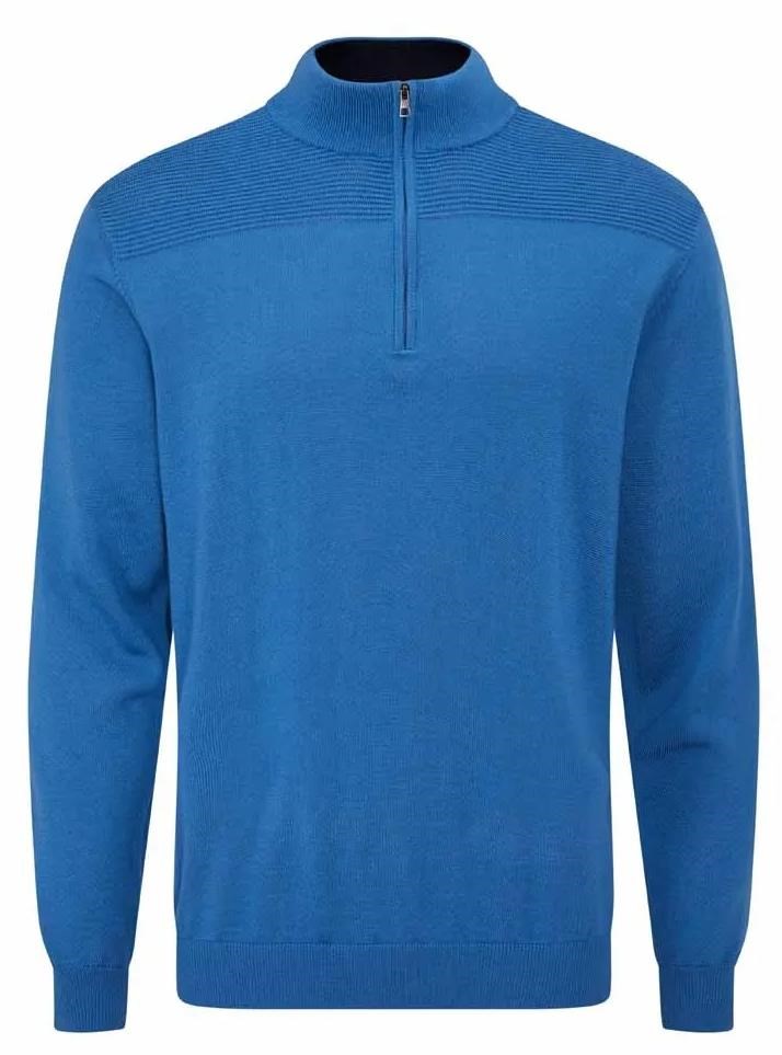 Ping Dorset Quarter zip męski sweter, niebieski
