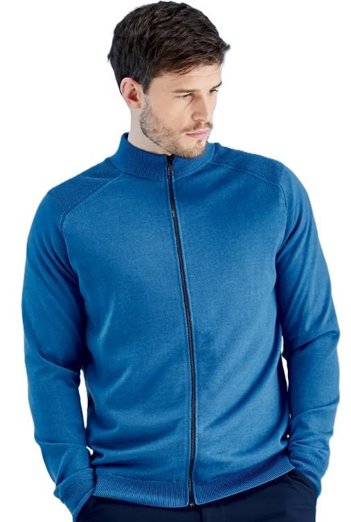 Ping Murphy Lined full zip męski sweter, niebieski