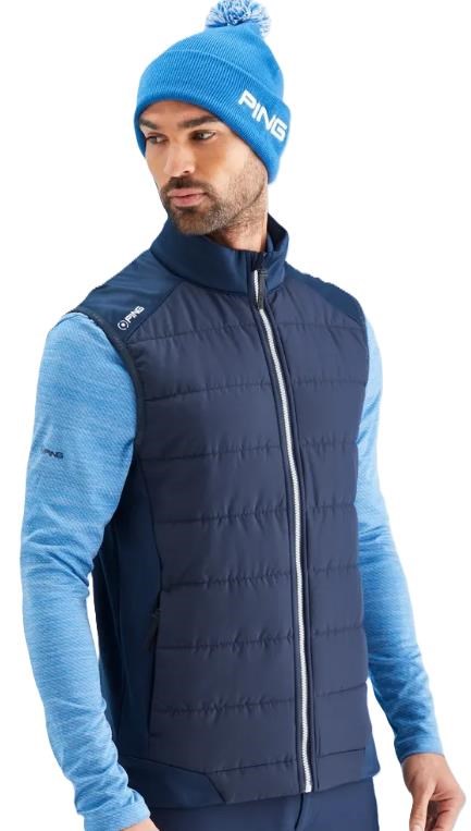 Ping Aiden Hybrid fleece męska kamizelka polarowa, granatowa