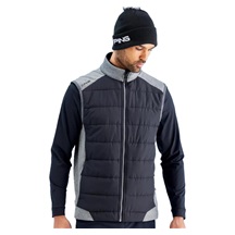 Ping Aiden Hybrid fleece męska kamizelka polarowa, asphalt marl/black