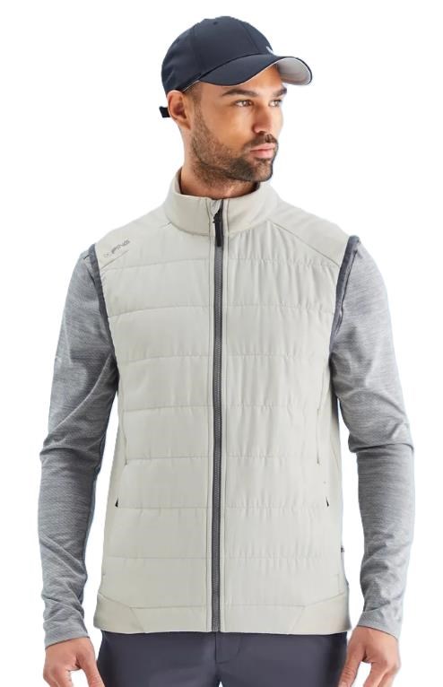 Ping Aiden Hybrid fleece męska kamizelka polarowa, willow marl/willow