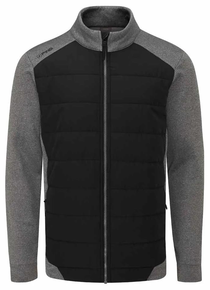 Ping Aiden Hybrid fleece męska kurtka, asphalt marl/black