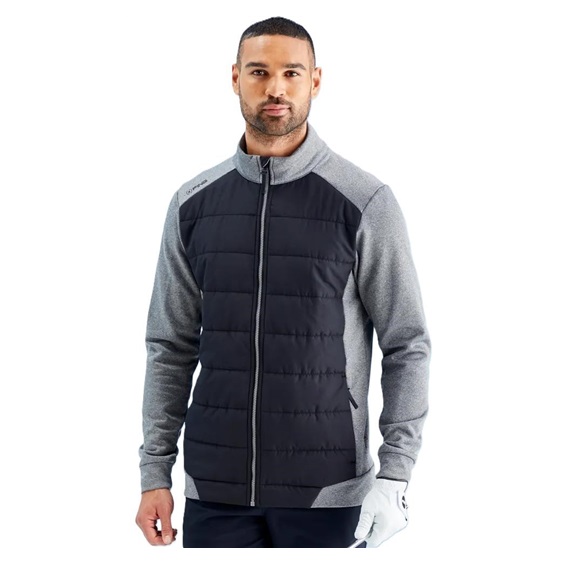 Ping Aiden Hybrid fleece męska kurtka, asphalt marl/black