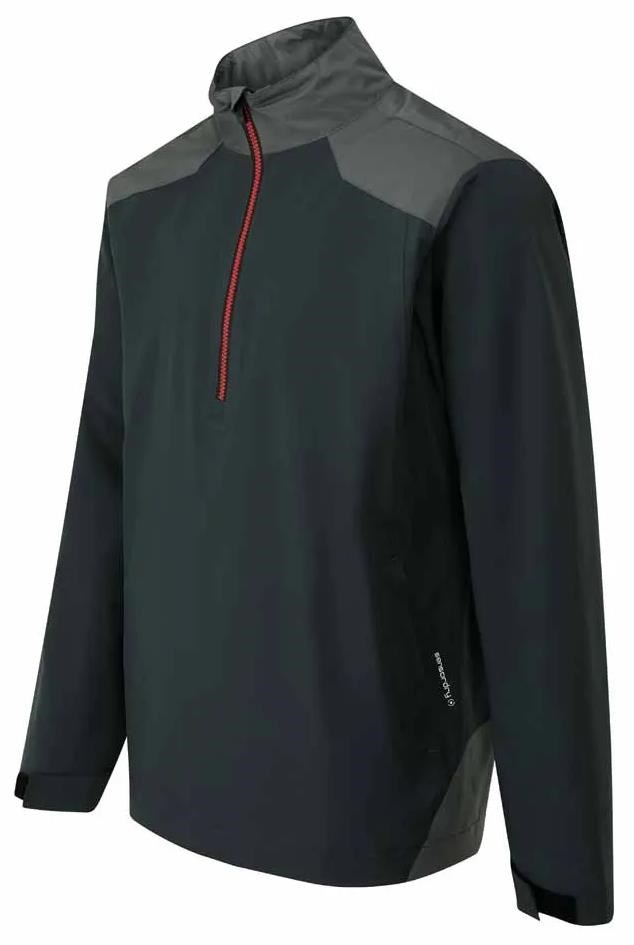 Ping AquaDrive Half-Zip waterproof męska kurtka wodoodporna, black/asphalt