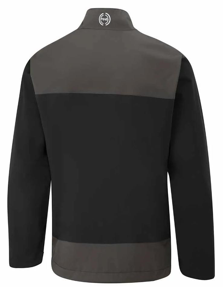 Ping AquaDrive Half-Zip waterproof męska kurtka wodoodporna, black/asphalt
