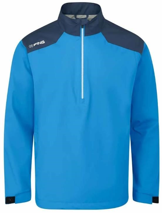 Ping AquaDrive Half-Zip waterproof męska kurtka wodoodporna, niebieska