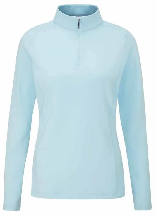 PING Aveline Half Zip damska bluza, crystal blue