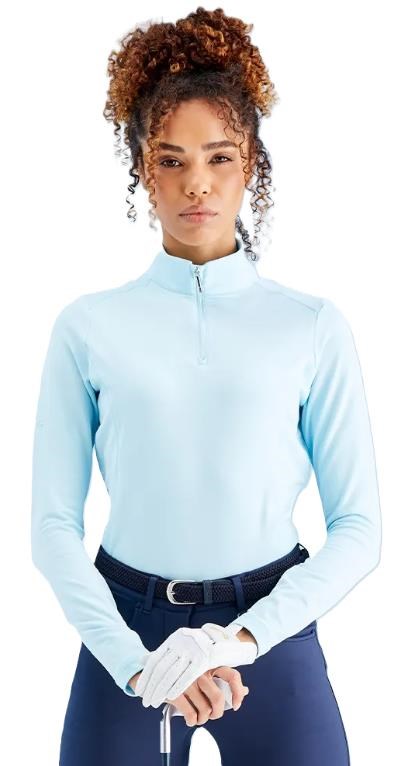 PING Aveline Half Zip damska bluza, crystal blue