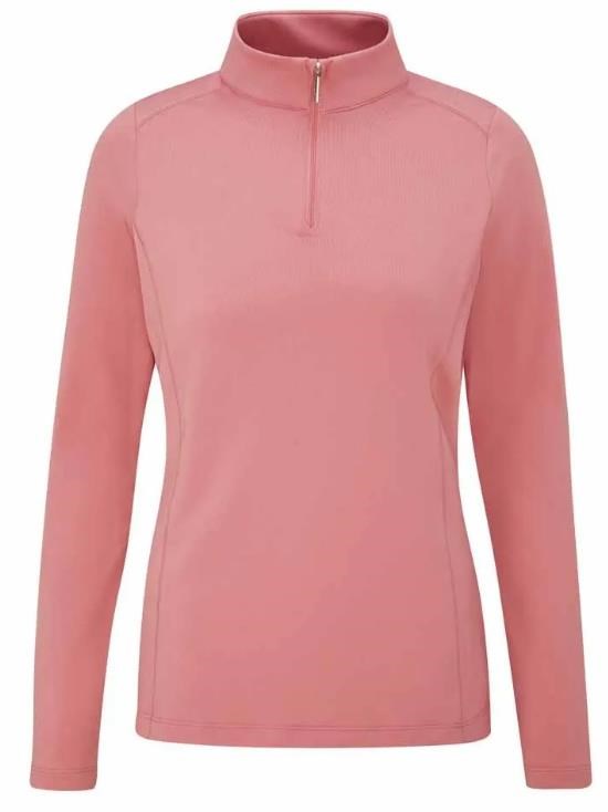 PING Aveline Half Zip damska bluza, muted pink