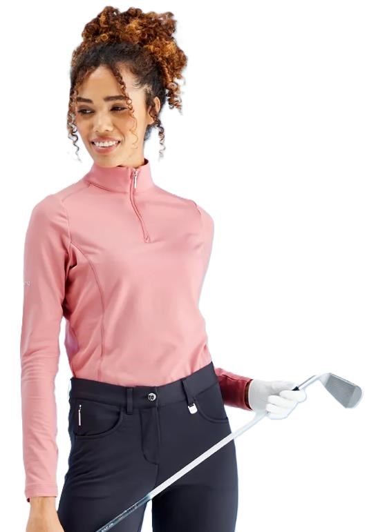PING Aveline Half Zip damska bluza, muted pink