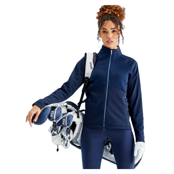 Ping Catherine Full zip fleece damska bluza, granatowa