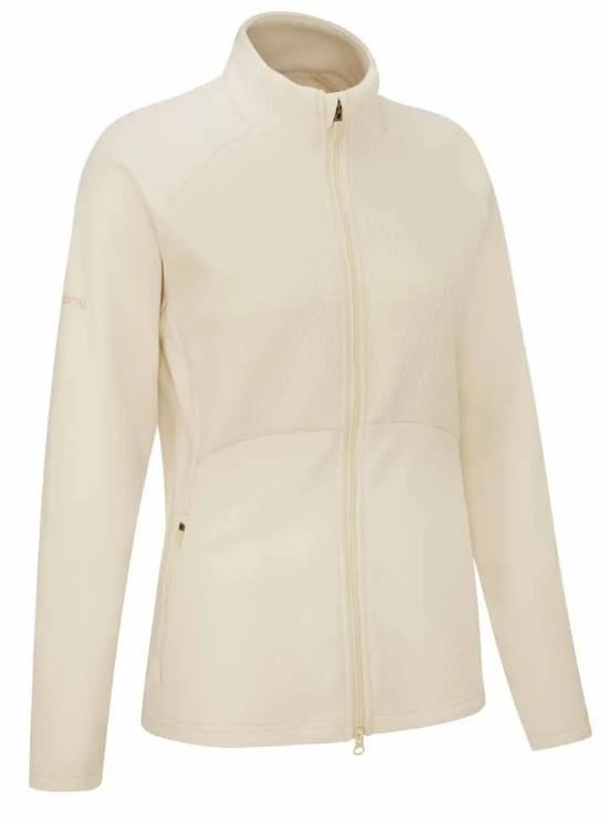 Ping Catherine Full zip fleece damska bluza, chalk
