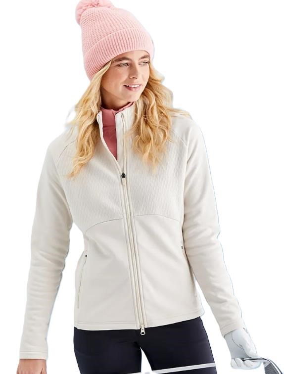 Ping Catherine Full zip fleece damska bluza, chalk