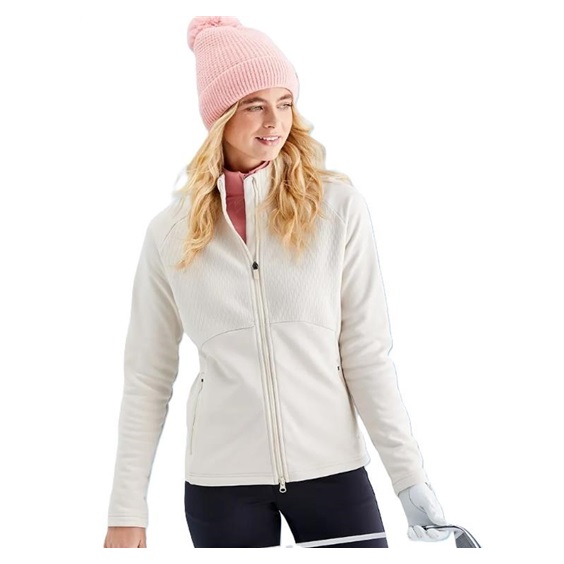 Ping Catherine Full zip fleece damska bluza, chalk