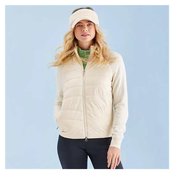 Ping Fran Hybrid full-zip damska kurtka, chalk/egret