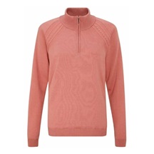 Ping Melodie Half-zip lined damski sweter, muted pink